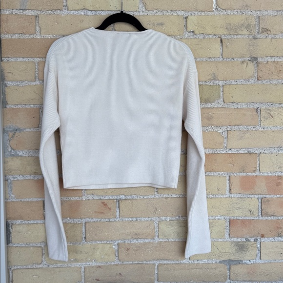 Dynamite Cream Ribbed Knit Top - Picture 4 of 4
